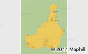 Savanna Style 3D Map of Tapanahony, single color outside