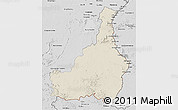Shaded Relief 3D Map of Tapanahony, desaturated