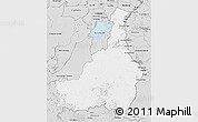 Silver Style 3D Map of Tapanahony