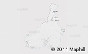 Silver Style 3D Map of Tapanahony, single color outside