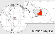 Blank Location Map of Tapanahony, highlighted parent region