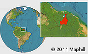 Satellite Location Map of Tapanahony