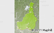 Physical Map of Tapanahony, semi-desaturated