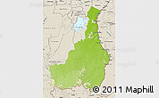 Physical Map of Tapanahony, shaded relief outside