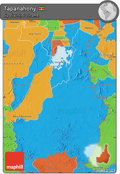 Political Map of Tapanahony