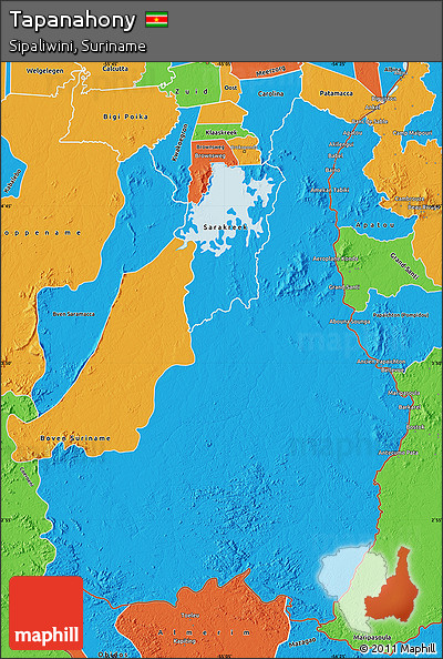 Political Map of Tapanahony