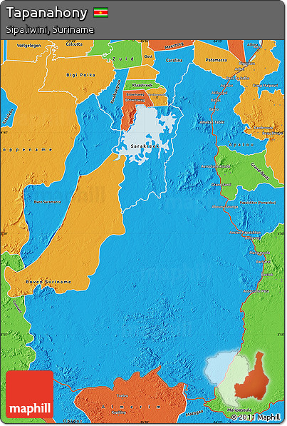 Political Map of Tapanahony