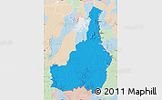 Political Map of Tapanahony, lighten