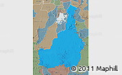Political Map of Tapanahony, semi-desaturated