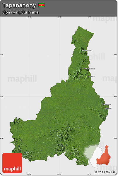 Satellite Map of Tapanahony, single color outside