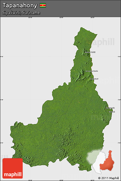Satellite Map of Tapanahony, single color outside