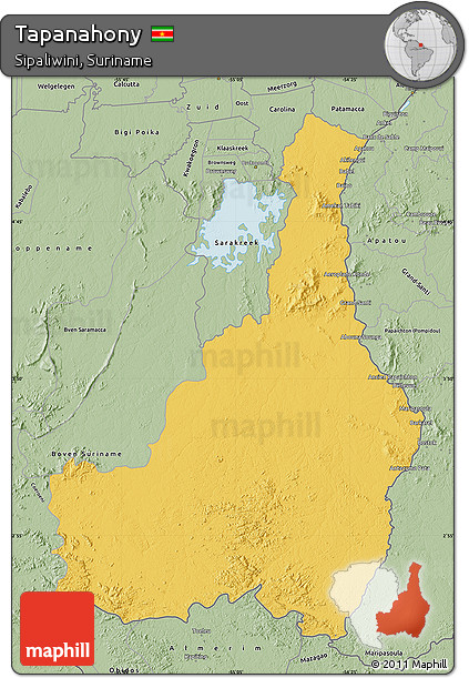 Savanna Style Map of Tapanahony