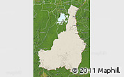Shaded Relief Map of Tapanahony, satellite outside