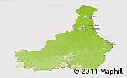 Physical Panoramic Map of Tapanahony, cropped outside