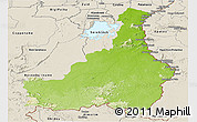 Physical Panoramic Map of Tapanahony, shaded relief outside