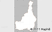 Gray Simple Map of Tapanahony, cropped outside