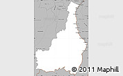 Gray Simple Map of Tapanahony