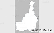 Gray Simple Map of Tapanahony, single color outside
