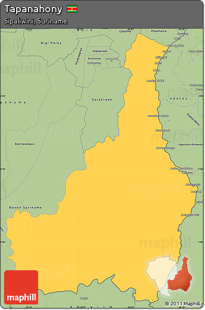 Savanna Style Simple Map of Tapanahony