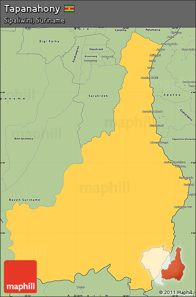 Savanna Style Simple Map of Tapanahony