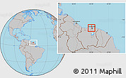 Gray Location Map of Kwatta