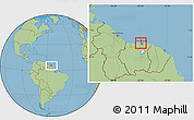 Savanna Style Location Map of Kwatta