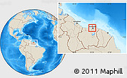 Shaded Relief Location Map of Kwatta
