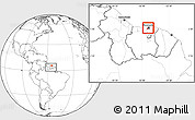 Blank Location Map of Wanica, within the entire country
