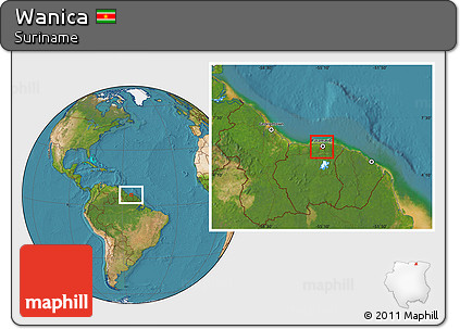 Satellite Location Map of Wanica