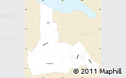 Classic Style Simple Map of Wanica, single color outside
