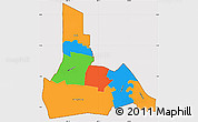 Political Simple Map of Wanica, cropped outside