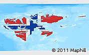 Flag 3D Map of Svalbard, single color outside, bathymetry sea
