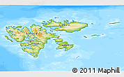 Physical 3D Map of Svalbard, single color outside, bathymetry sea
