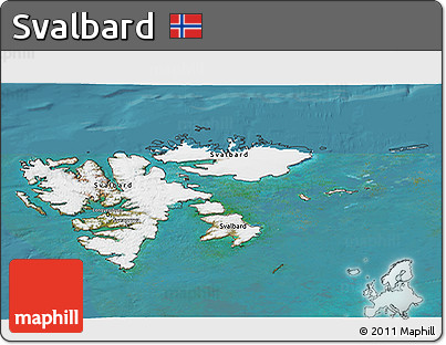 Satellite 3D Map of Svalbard