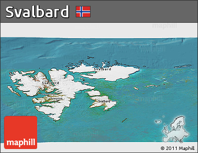 Satellite 3D Map of Svalbard