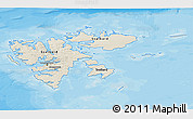 Shaded Relief 3D Map of Svalbard, political outside