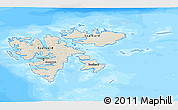 Shaded Relief 3D Map of Svalbard, single color outside, bathymetry sea