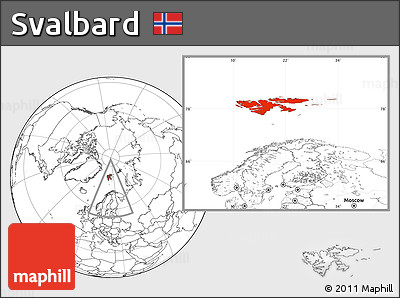 Blank Location Map of Svalbard