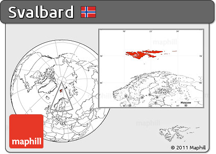 Blank Location Map of Svalbard