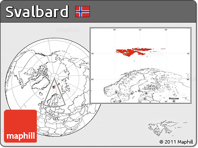 Blank Location Map of Svalbard