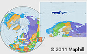 Flag Location Map of Svalbard, political outside