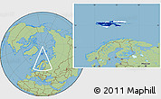 Flag Location Map of Svalbard, savanna style outside
