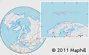 Gray Location Map of Svalbard, lighten, desaturated, land only