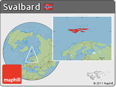 Savanna Style Location Map of Svalbard