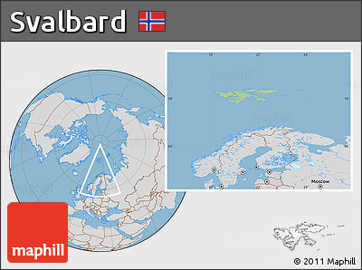 Savanna Style Location Map of Svalbard, lighten, desaturated, land only