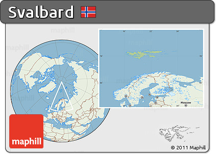 Savanna Style Location Map of Svalbard, lighten, land only
