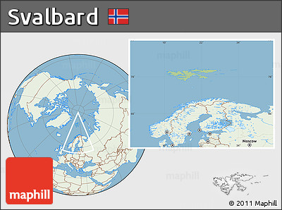 Savanna Style Location Map of Svalbard, lighten, land only