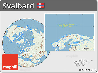 Savanna Style Location Map of Svalbard, lighten, land only