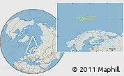 Savanna Style Location Map of Svalbard, lighten, semi-desaturated, land only
