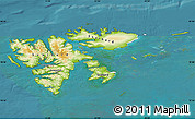 Physical Map of Svalbard, single color outside, satellite sea